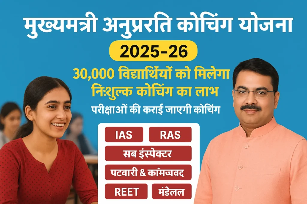 Anuprati Coaching Yojana 2025 Last Date Rajasthan