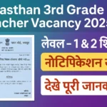 Rajasthan 3rd Grade Teacher Vacancy 7759 पद आवेदन शुरू, सम्पूर्ण जानकारी