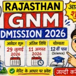 Rajasthan GNM Admission 2026 Eligibility, Age Limit, Fees, Selection Process Full Notification