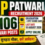 MP Patwari Recruitment 2026 2106 Posts MPESB Group-2 Sub Group-4 Apply Online